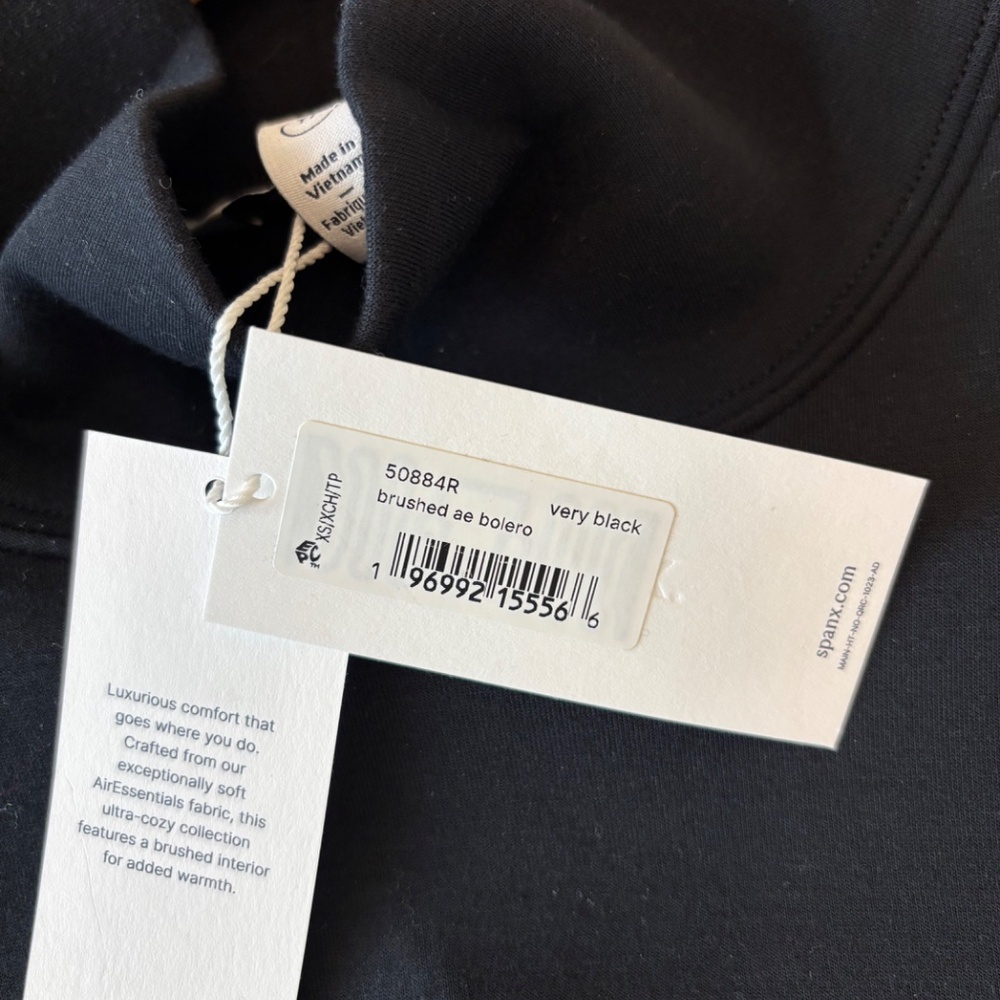 NWT SPANX  Scuba Crop Bolero Top, Size XS, black - Picture 8 of 8